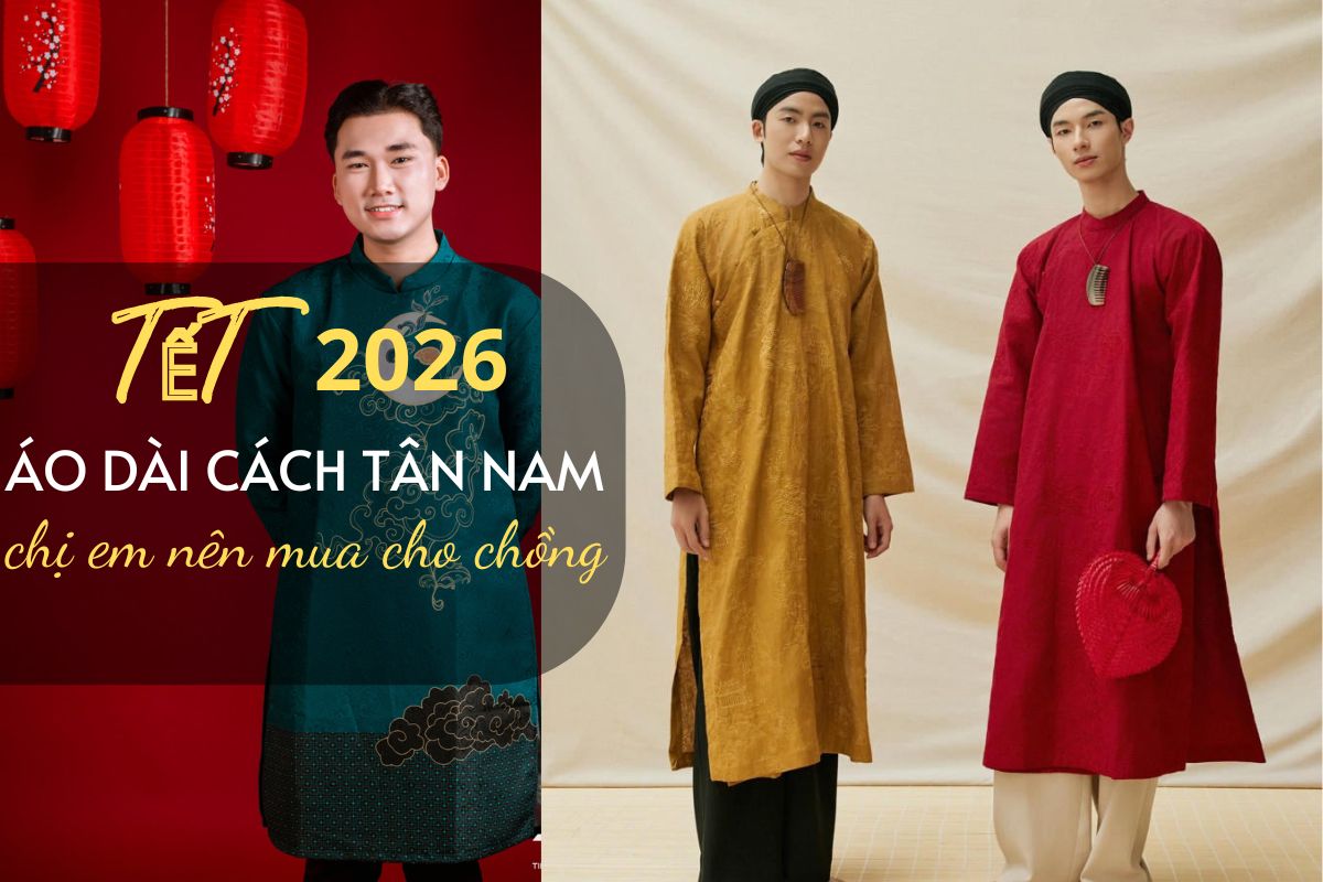 áo dài nam tết đep 2026