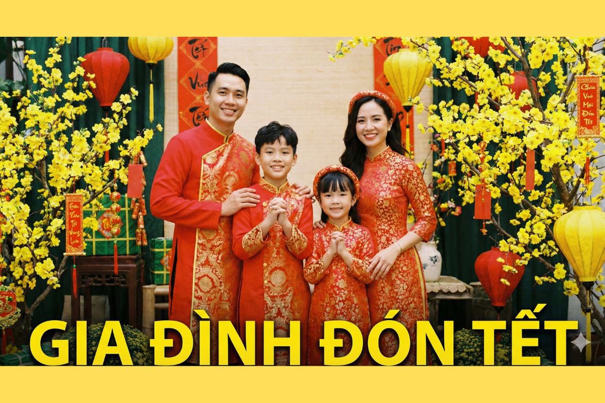 mẫu áo dài gia đình đẹp 2026