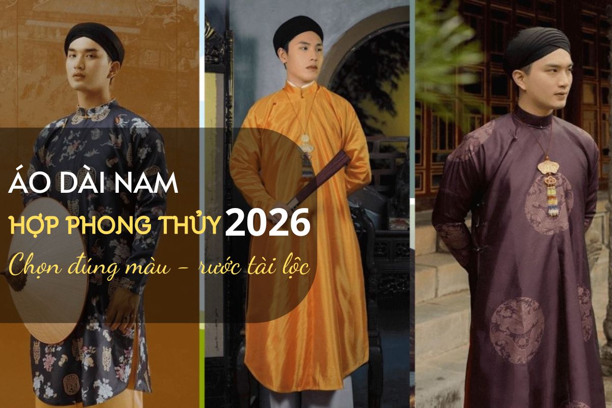 áo dài nam hợp phong thủy hợp tuổi