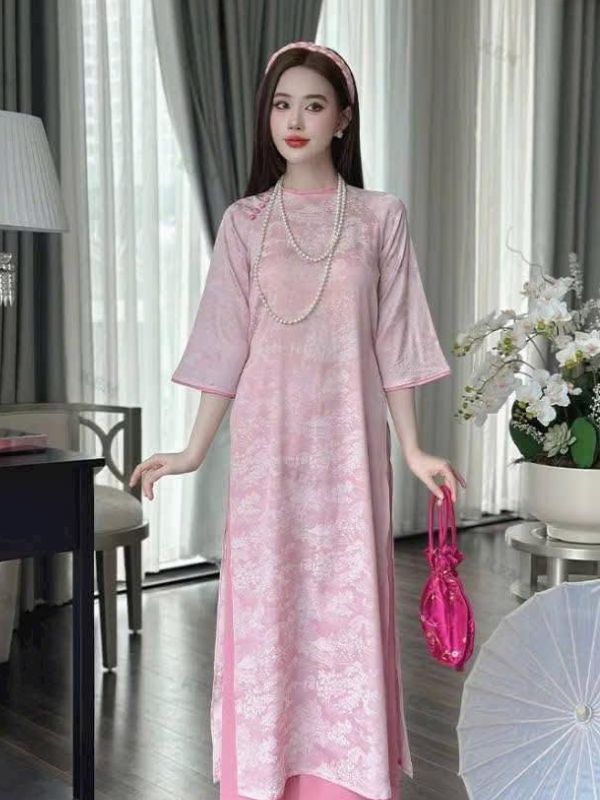áo dài cách tân nữ vải gấm