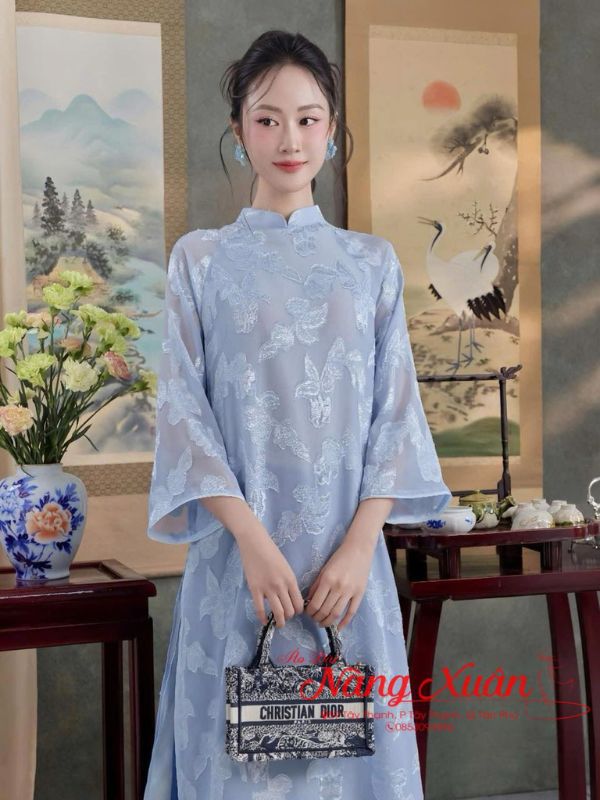 Áo dài cách tân nữ tay lỡ form suông nhẹ dễ mặc