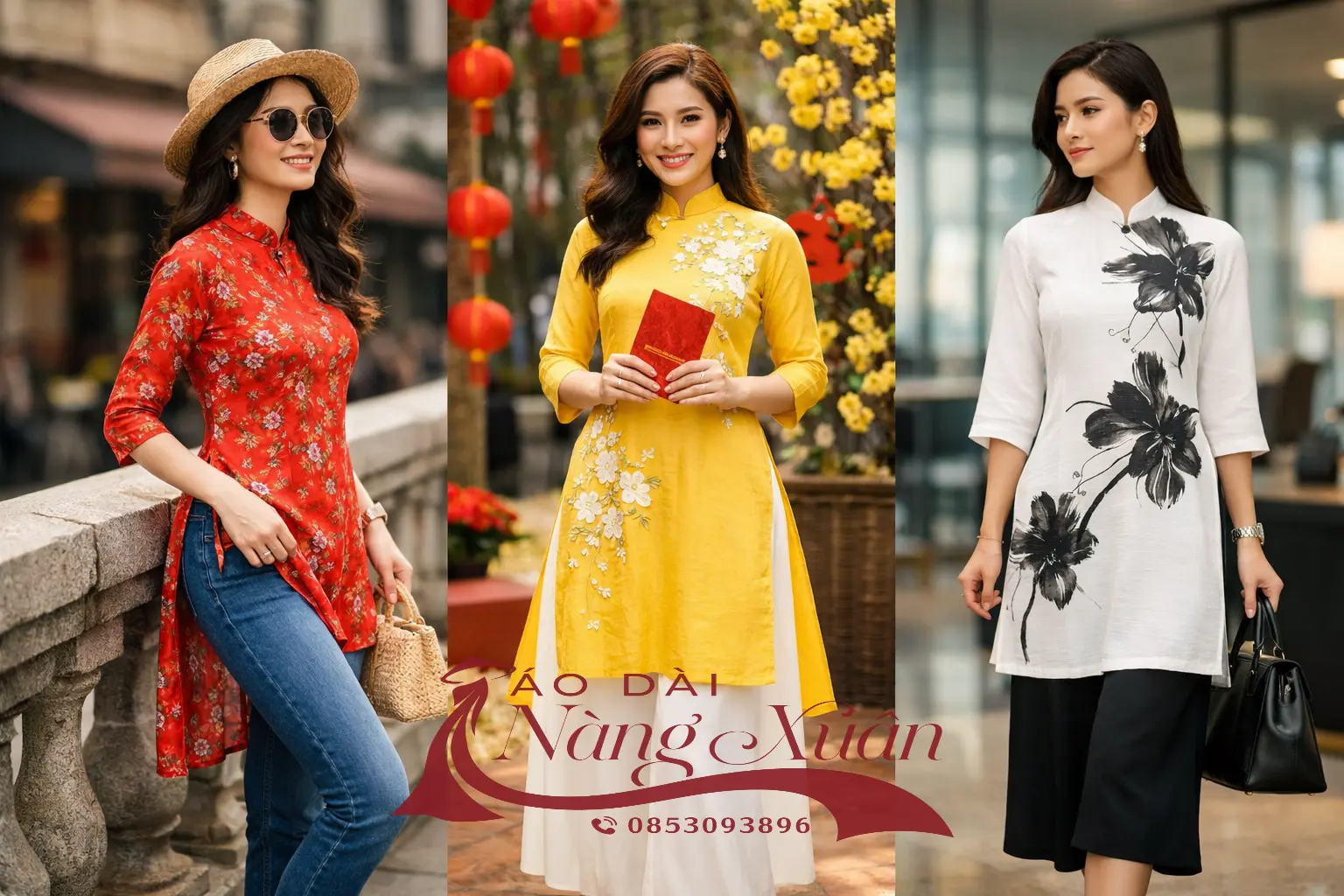 áo dài cách tân phối quần đẹp ba kiểu dịp khác nhau